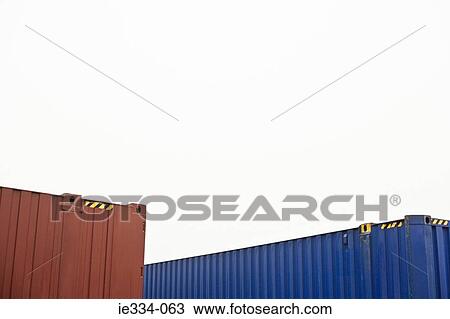 Two cargo containers View Large Photo Image Stock Image - Two cargo containers. Fotosearch