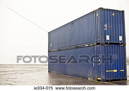 Two cargo containers View Large Photo Image Stock Photography - Two cargo containers. Fotosearch