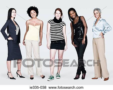 Five women View Large Photo Image Stock Photo - Five women. Fotosearch