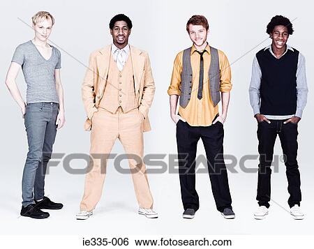 Stock Photograph - Four stylish men. Fotosearch