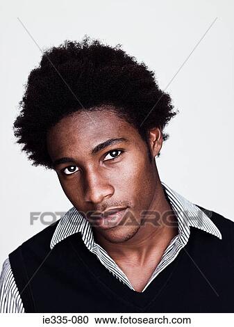 Stock Image - Portrait of a young man. Fotosearch