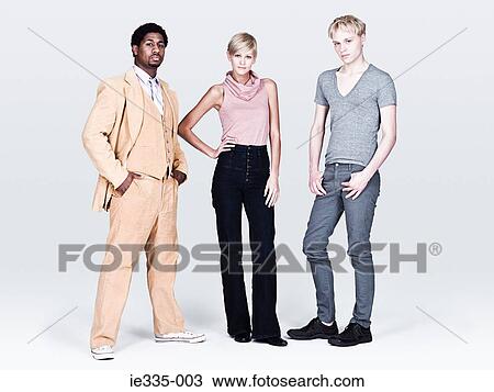 Stock Image - Stylish young people. Fotosearch