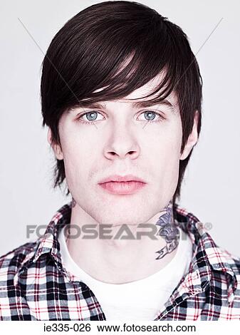Young man with tattoo on his neck View Large Photo Image Stock Photograph - Young man with tattoo on his neck. Fotosearch