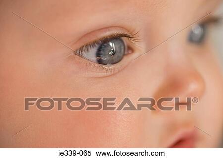 Stock Photography - Close up on eyes of baby. Fotosearch