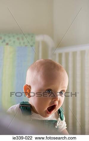 Stock Image - Surprised baby. Fotosearch