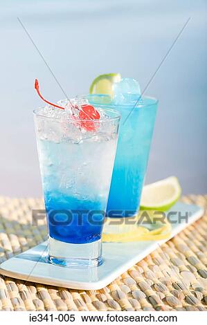 Stock Photography - Blue cocktails. Fotosearch