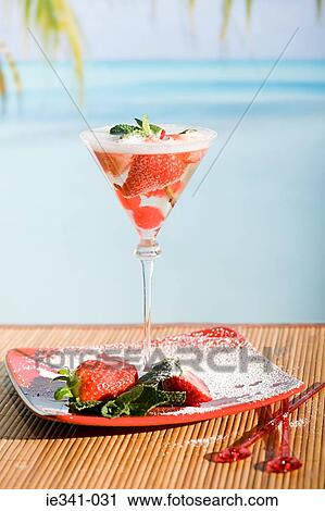 Strawberry champagne cocktail View Large Photo Image Stock Image - Strawberry champagne cocktail. Fotosearch