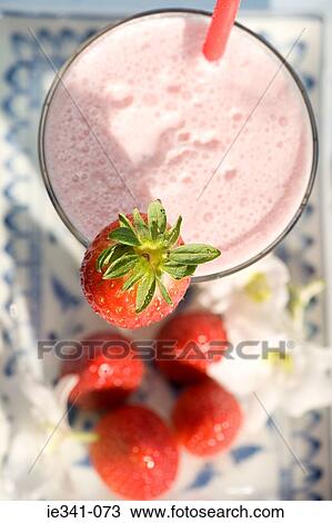 Strawberry milkshake View Large Photo Image Stock Image - Strawberry milkshake. Fotosearch
