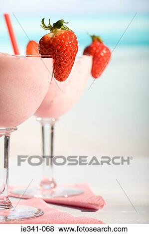 Strawberry milkshake View Large Photo Image Stock Photo - Strawberry milkshake. Fotosearch