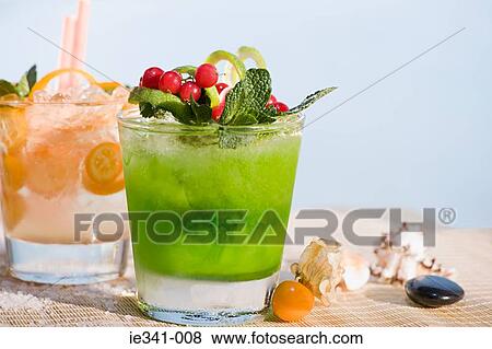 Two cocktails View Large Photo Image Stock Photo - Two cocktails. Fotosearch