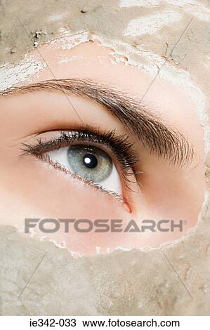 Eye of woman wearing face mask View Large Photo Image Stock Image - Eye of woman wearing face mask. Fotosearch