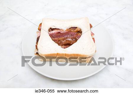 Stock Photography - A bacon sandwich. Fotosearch
