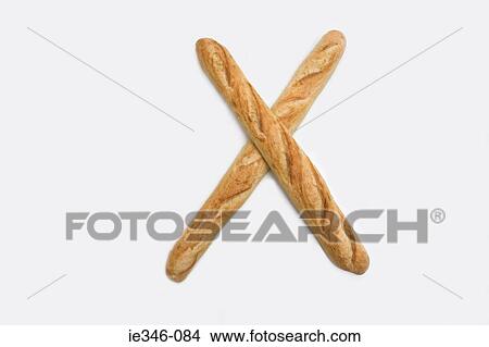 Baguettes in a cross shape View Large Photo Image Picture - Baguettes in a cross shape. Fotosearch