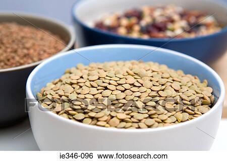 Dried green lentils View Large Photo Image Stock Photograph - Dried green lentils. Fotosearch