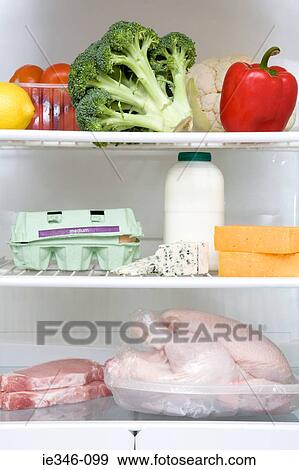 Food groups in a fridge View Large Photo Image Stock Photo - Food groups in a fridge. Fotosearch