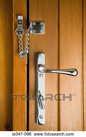 Stock Photograph - Chain on door. Fotosearch
