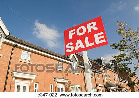 Houses and for sale sign View Large Photo Image Stock Image - Houses and for sale sign. Fotosearch