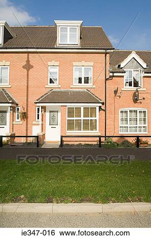Houses on a street View Large Photo Image Stock Photograph - Houses on a street. Fotosearch