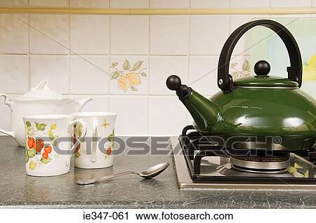 Kettle and cups View Large Photo Image Stock Image - Kettle and cups. Fotosearch