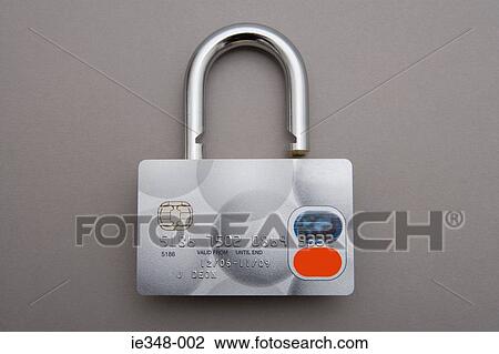 Credit card lock View Large Photo Image Stock Image - Credit card lock. Fotosearch