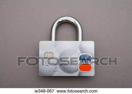 Stock Photo - Credit card lock. Fotosearch