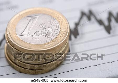 Euro coins on graph View Large Photo Image Stock Photography - Euro coins on graph. Fotosearch