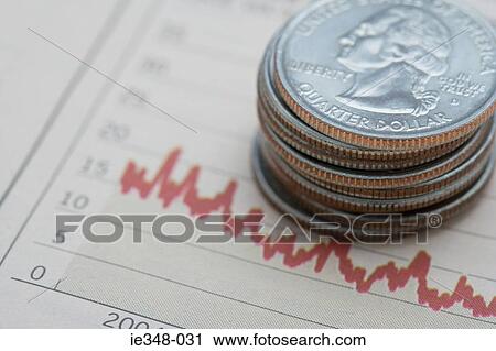 Quarter dollars on graph View Large Photo Image Stock Image - Quarter dollars on graph. Fotosearch