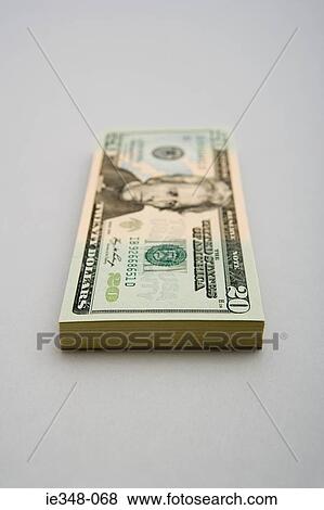 Stack of twenty dollar bills View Large Photo Image Stock Photo - Stack of twenty dollar bills. Fotosearch
