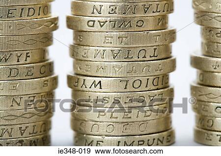 Stacks of pound coins View Large Photo Image Stock Photo - Stacks of pound coins. Fotosearch