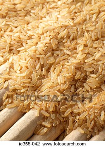 Stock Image - Brown rice. Fotosearch