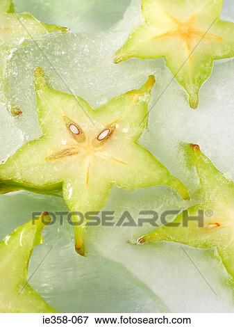 Frozen slices of star fruit View Large Photo Image Stock Photo - Frozen slices of star fruit. Fotosearch