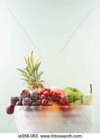 Fruit in ice bowl View Large Photo Image Stock Image - Fruit in ice bowl. Fotosearch