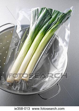 Vacuum packed leeks View Large Photo Image Stock Image - Vacuum packed leeks. Fotosearch