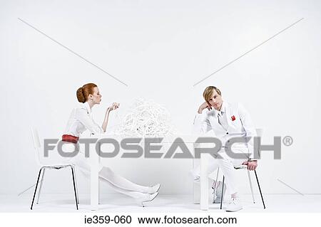 Stock Image - Bored businesspeople. Fotosearch