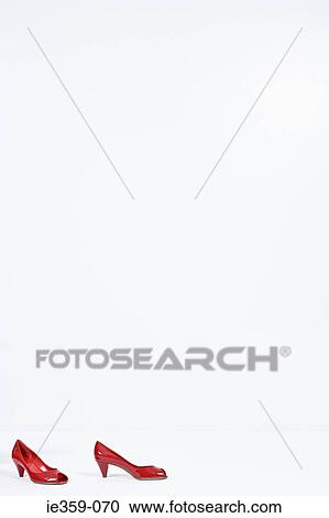 Stock Image - Red high heels. Fotosearch