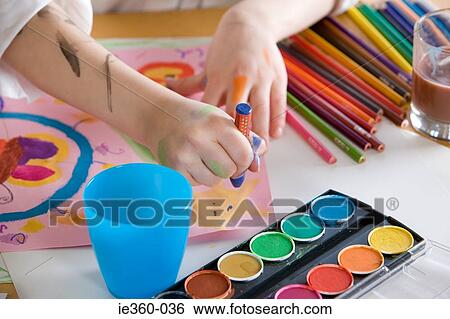 Child in art class View Large Photo Image Stock Photograph - Child in art class. Fotosearch