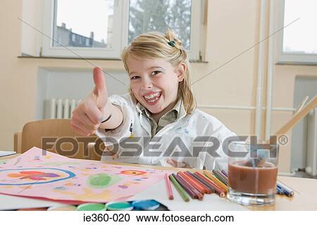 Girl painting View Large Photo Image Stock Image - Girl painting. Fotosearch