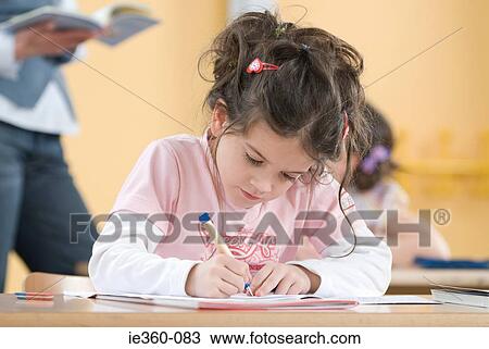 Girl writing View Large Photo Image Stock Image - Girl writing. Fotosearch