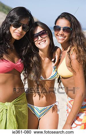 Stock Image - Portrait of teenage girls. Fotosearch