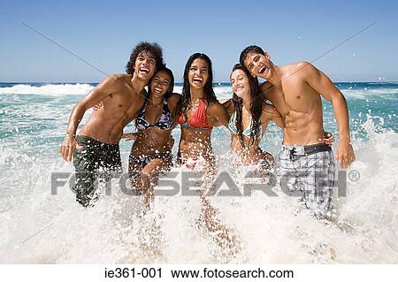 Portrait of teenagers in the sea View Large Photo Image Stock Image - Portrait of teenagers in the sea. Fotosearch