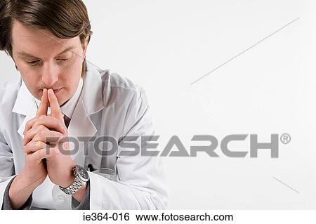 Pensive scientist View Large Photo Image Stock Photograph - Pensive scientist. Fotosearch