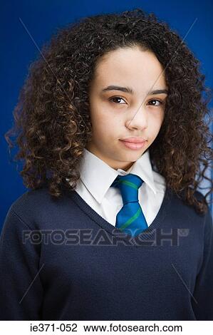 School portrait of a girl View Large Photo Image Stock Image - School portrait of a girl. Fotosearch