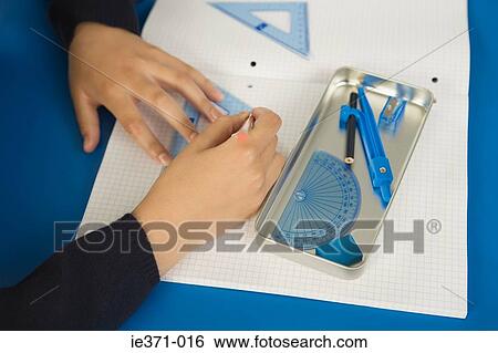 Student doing geometry View Large Photo Image Stock Photograph - Student doing geometry. Fotosearch