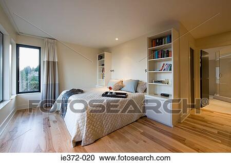 Bedroom with en suite View Large Photo Image Stock Image - Bedroom with en suite. Fotosearch