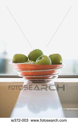 Green apples in bowl View Large Photo Image Stock Image - Green apples in bowl. Fotosearch