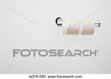 Stock Image - Empty toilet roll. Fotosearch