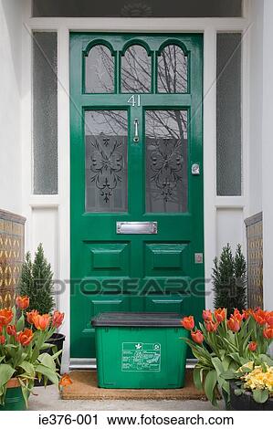 Recycling box by front door View Large Photo Image Stock Image - Recycling box by front door. Fotosearch