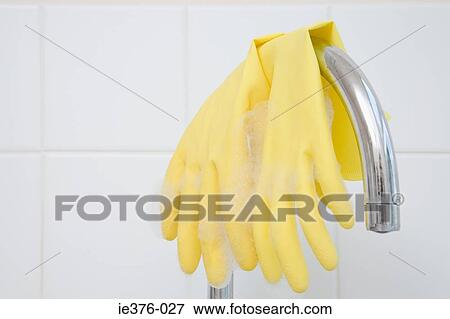 Rubber gloves View Large Photo Image Stock Photo - Rubber gloves. Fotosearch