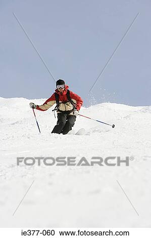 A man skiing View Large Photo Image Stock Image - A man skiing. Fotosearch