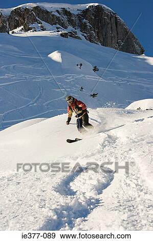 A man skiing View Large Photo Image Stock Photo - A man skiing. Fotosearch